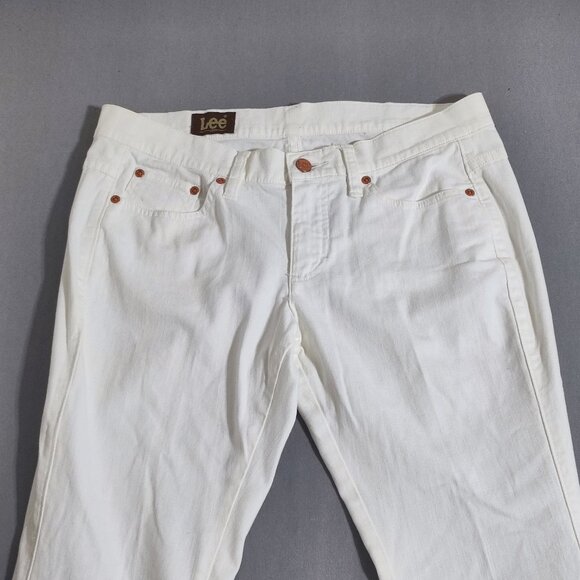 Lee jeans women's junior size 11X32 white colour flare western cowgirl - Picture 2 of 13